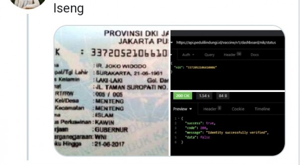 Warganet Heboh, NIK Presiden Jokowi Tak Masuk Penerima Vaksin Corona Tahap Pertama Warganet Heboh, NIK Presiden Jokowi Tak Masuk Penerima Vaksin Corona Tahap Pertama