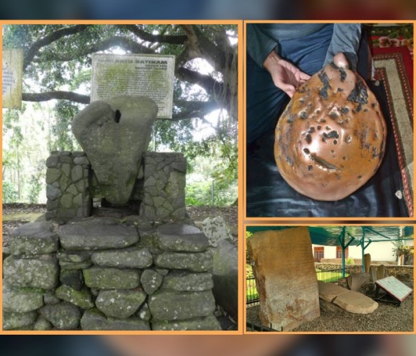 Batu Batikam, batu Angkek-angkek, dan batu Basurek di kota Batusangkar, kabupaten Tanah Datar, Sumatera Barat.
