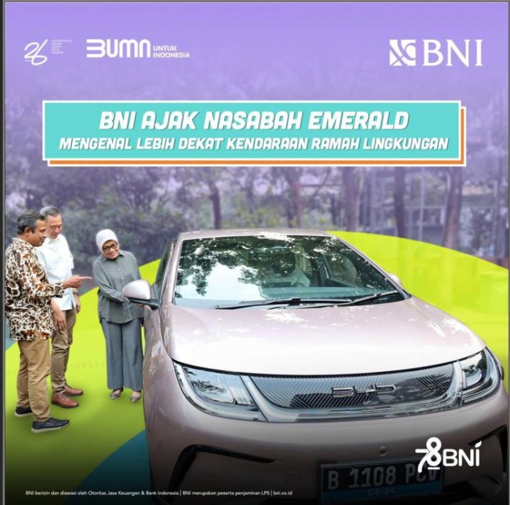 BNI Ajak Nasabah Emerald Kenali Lebih Dekat Kendaraan Ramah Lingkungan